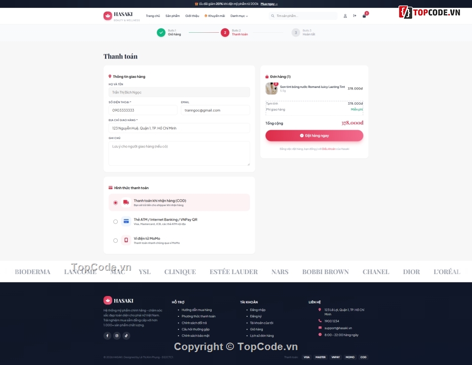 Đồ án,AI,Shop,tốt nghiệp,mỹ phẩm,Chatbot
